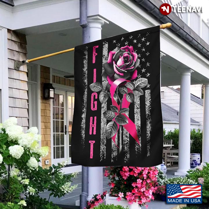 Breast Cancer Awareness Fight For Breast Cancer Garden Flag