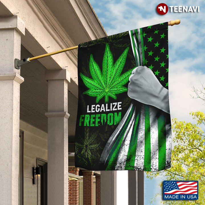 Legalize Freedom Green Cannabis Garden Flag