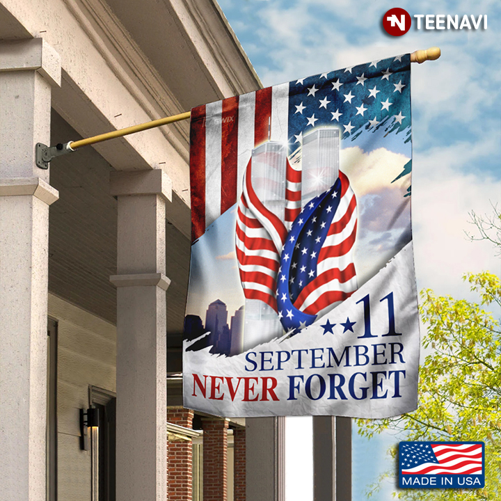 Patriot Day 911 Never Forget American Eagle Garden Flag