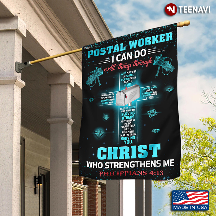 Poster Worker I Can Do All Things Through Christ Garden Flag