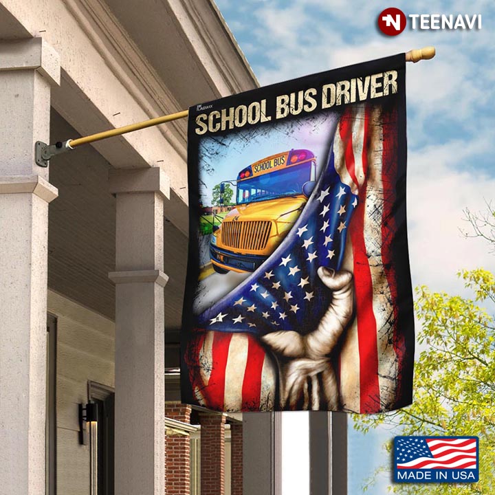 School Bus Driver Garden Flag