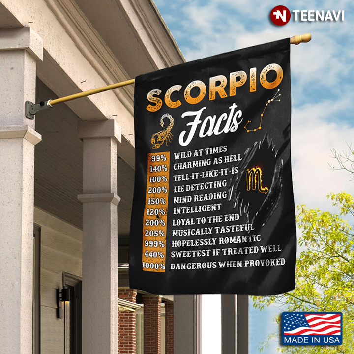 Scorpio Facts Garden Flag
