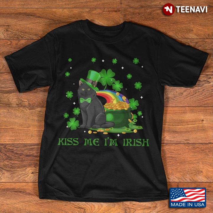 Black Cat Kiss Me I'm Irish