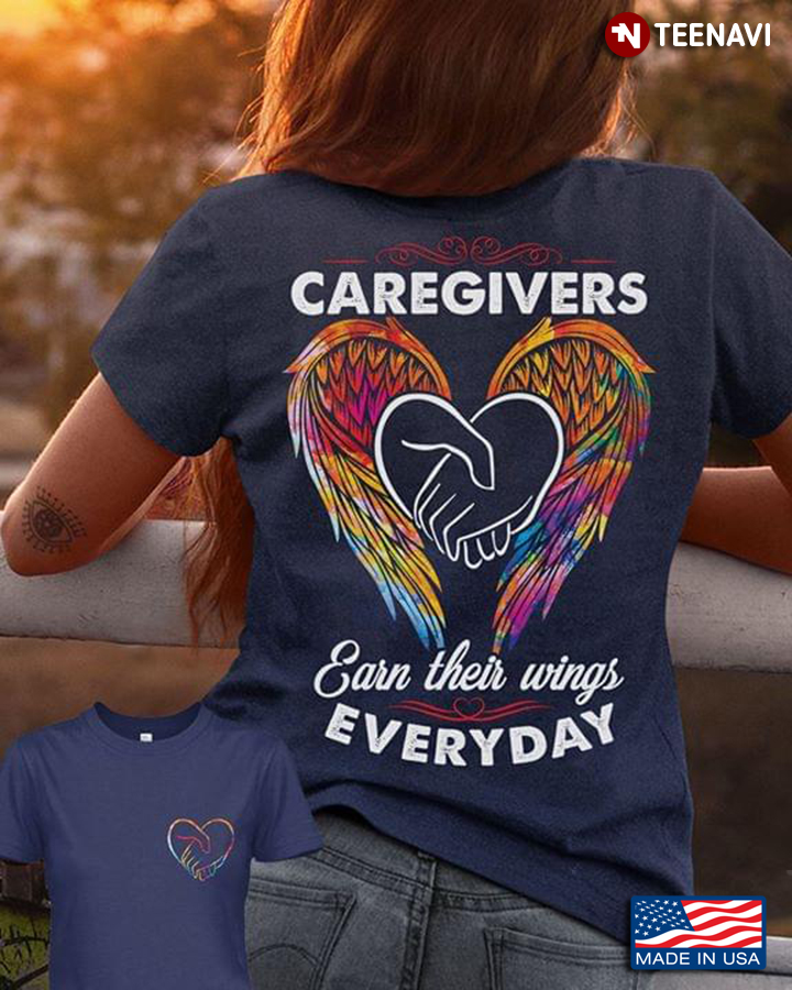 Caregivers Earn Their Wings Everyday Colorful Wings And Shakehands