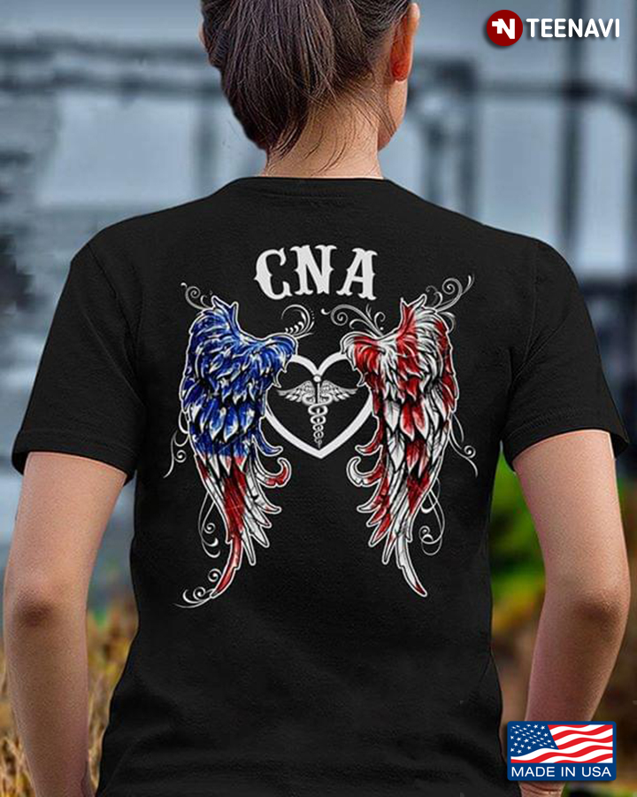 CNA With American Flag Angel Wings