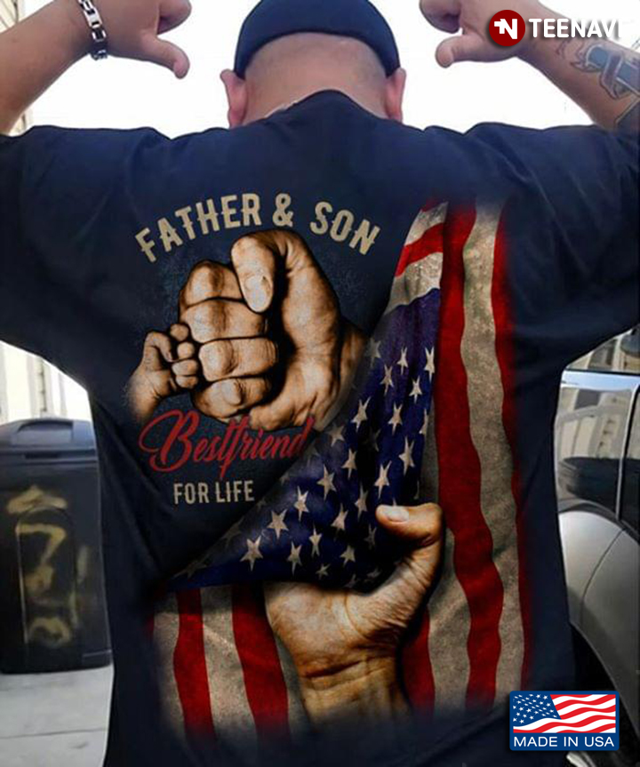 Father And Son Bestfriend For Life American Flag Knuckle Punch
