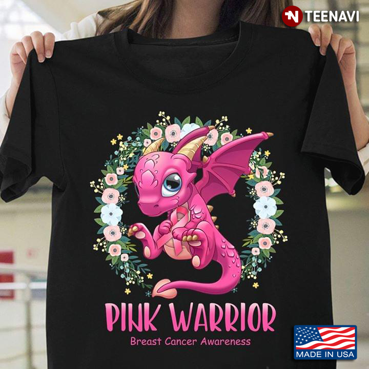 Pink Warrior Breast Cancer Awareness Pink Dinosaur