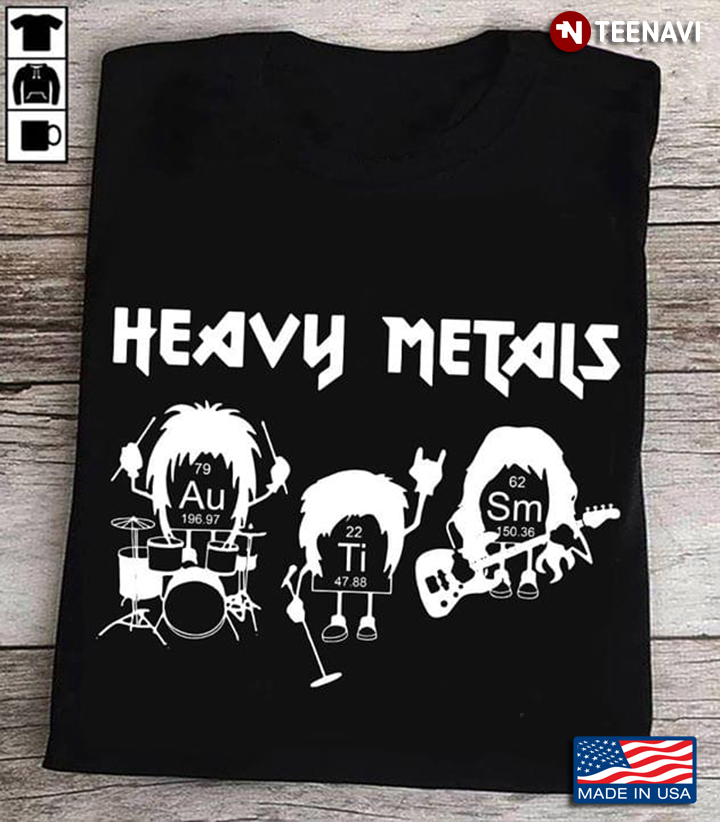 Heavy Metals Music Band Periodical Table Elements