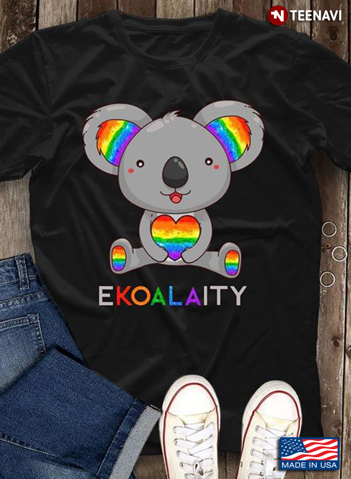 Ekoalaity Lovely And Coloful Koala Holding Heart