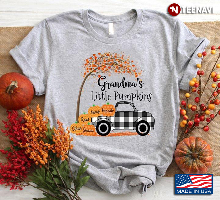 Grandma's Little Pumpkins Henry Hannah Rose Ethan Jessica Vintage Truck Halloween