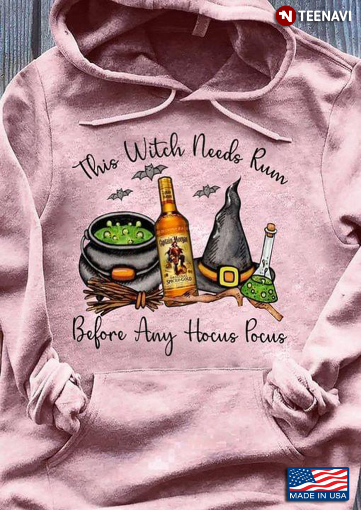 This Witch Needs Rum Before Any Hocus Pocus Halloween T-Shirt