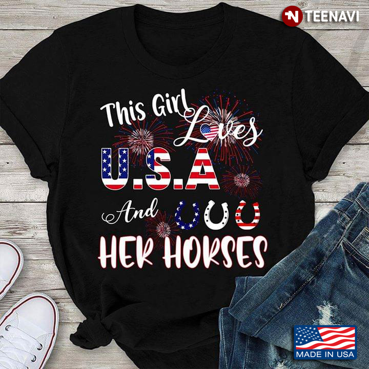 This Girl Loves U.S.A And Her Horses Firework The 4th Of July