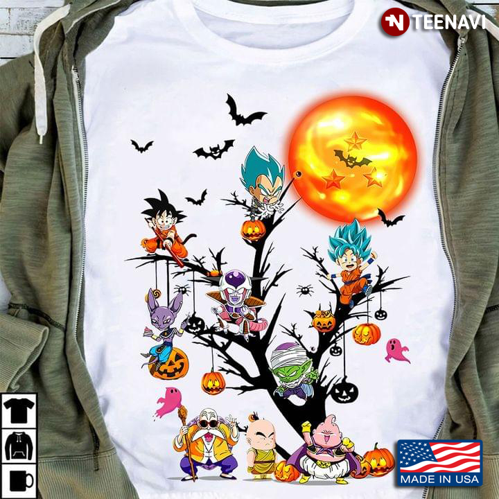 Dragon Ball Characters On Tree Halloween