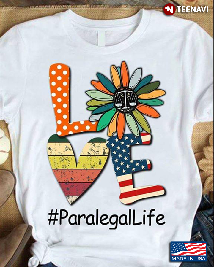 Sunflower Love American Flag #ParalegalLife