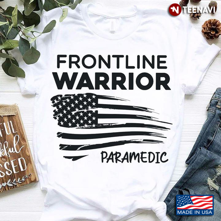 American Flag Frontline Warrior Paramedic