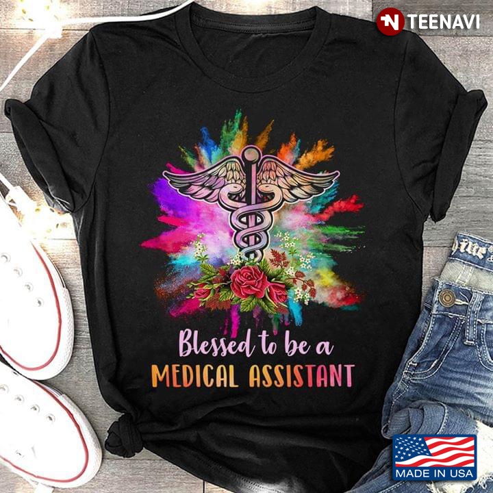 EMT Colorful Blessed To Be A Medical Assistant