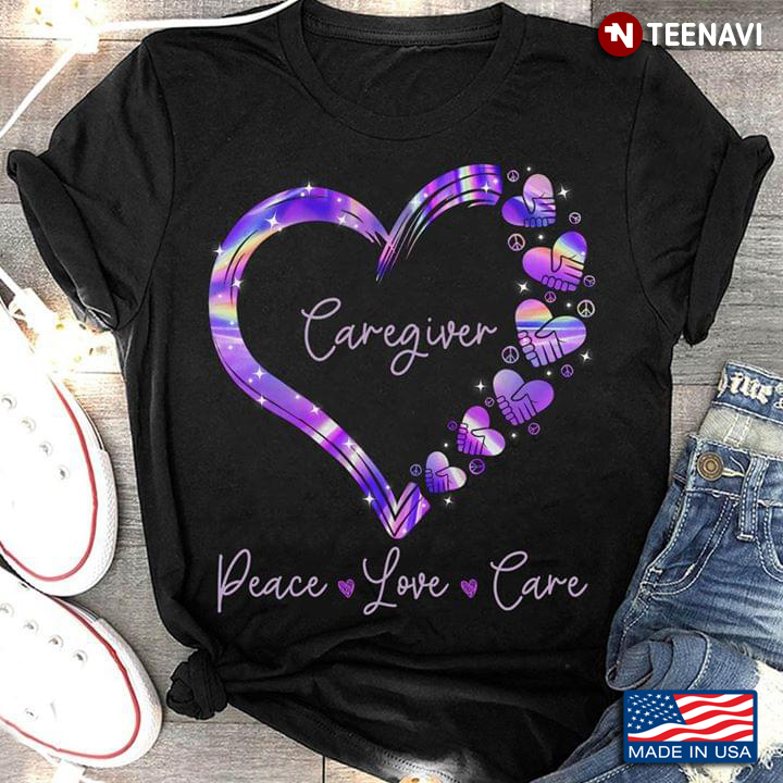 Peace Sign Heart Caregiver Peace Love Care
