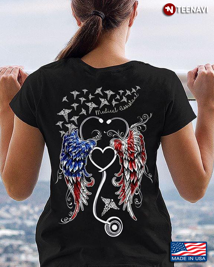 Medical Essistant Emerican Flag Wings
