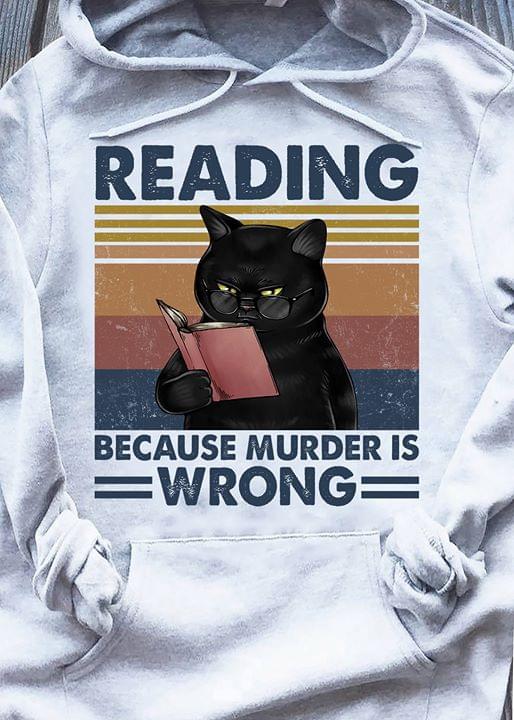 Black Cat Reading Because Murder Is Wrong