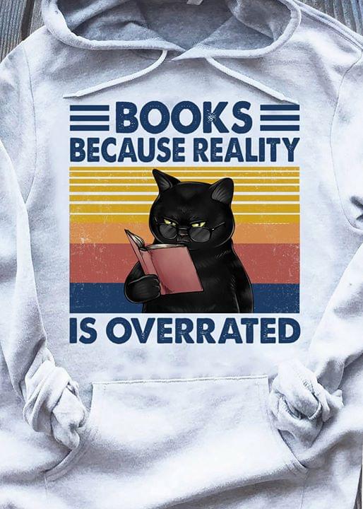 Black Cat Books Because Reality Is Overrated Vintage