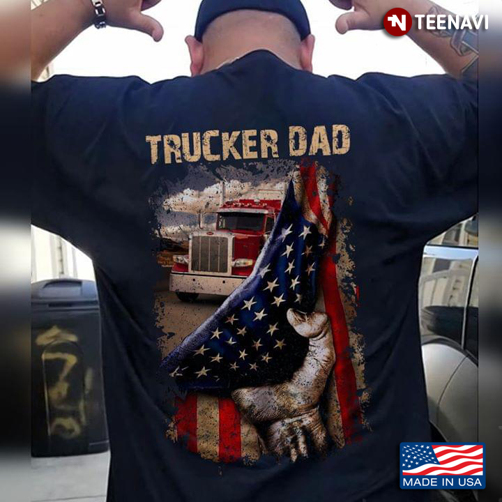 Trucker Dad American Flag