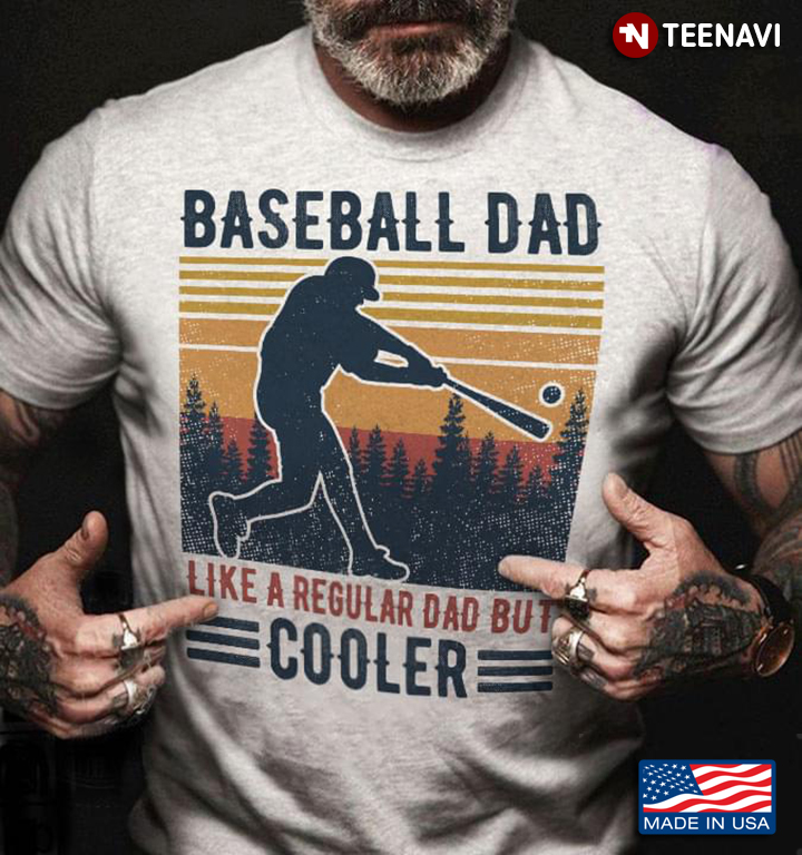 Baseball Dad Like A Regular Dad But Cooler Vintage