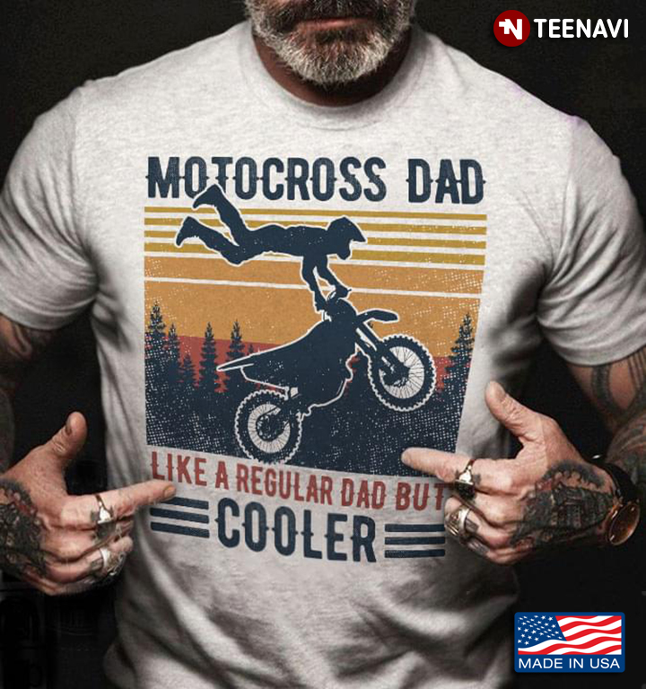 Motocross Dad Like A Regular Dad But Cooler Vintage