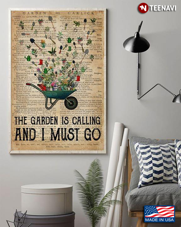 Vintage Dictionary Theme Gardening Tools The Garden Is Calling And I Must Go