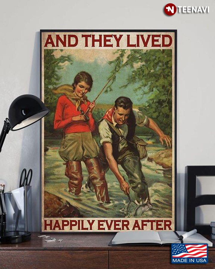 Vintage Fish Catching And They Lived Happily Ever After