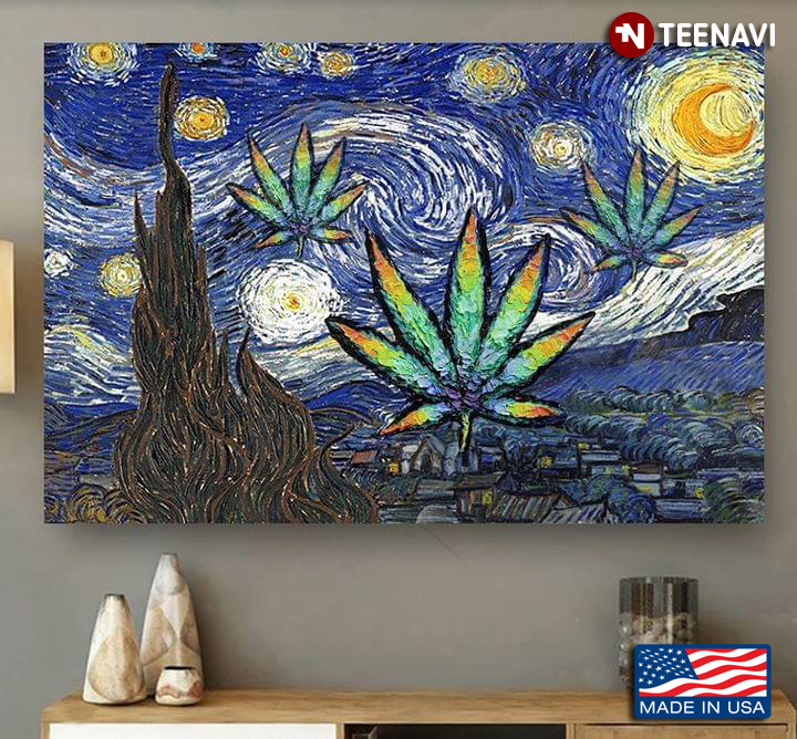 Weeds In The Starry Night Vincent Van Gogh