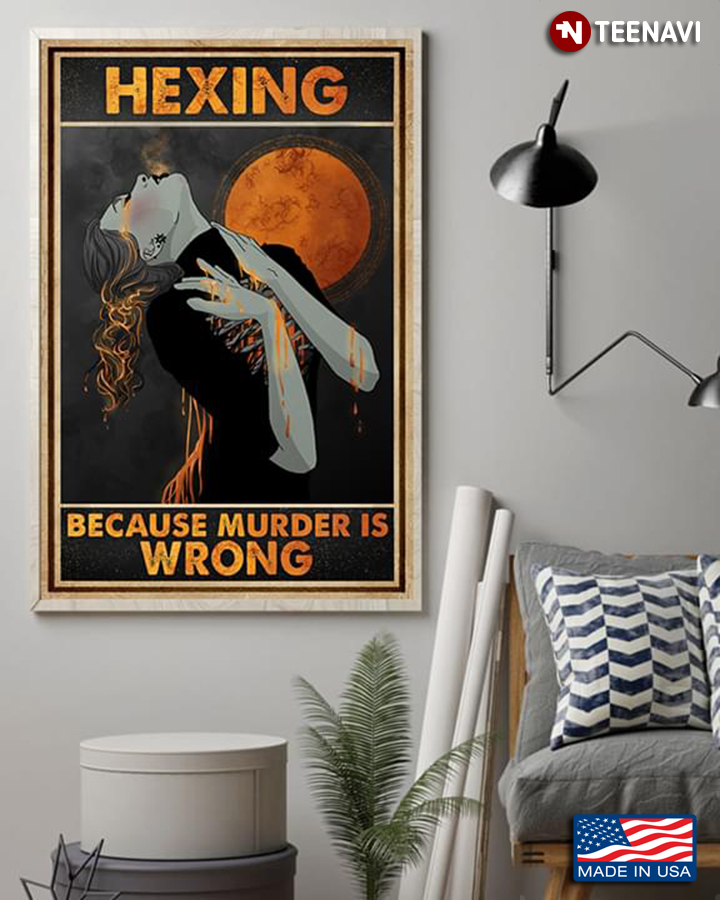 Vintage Sexy Witch Hexing Because Murder Is Wrong