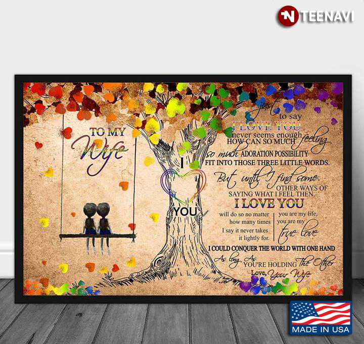 Vintage Husband & Wife On The Swing Under Tree Just To Say I Love You Never Seems Enough