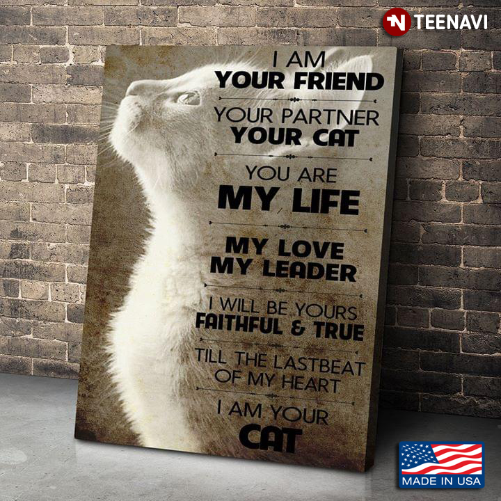 White Cat I Am Your Friend Your Partner Your Cat You Are My Life My Love My Leader