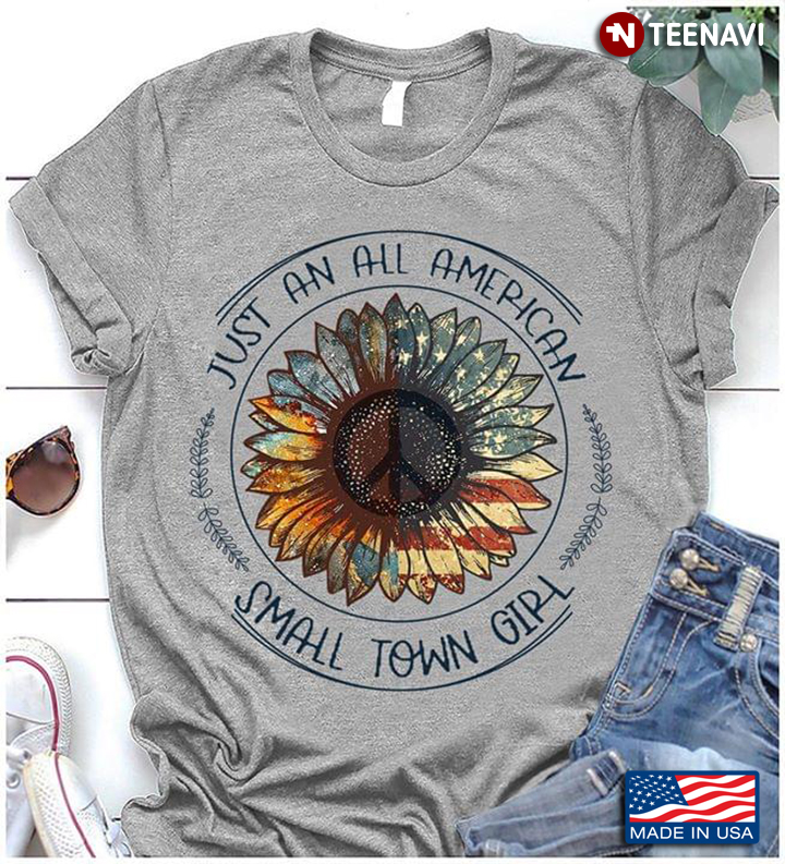 Sunflower Hippie Peace Sign Just An All American Small Town Girl