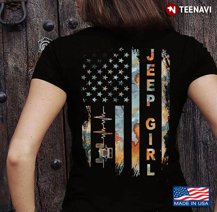 Jeep Girl American Flag New Version