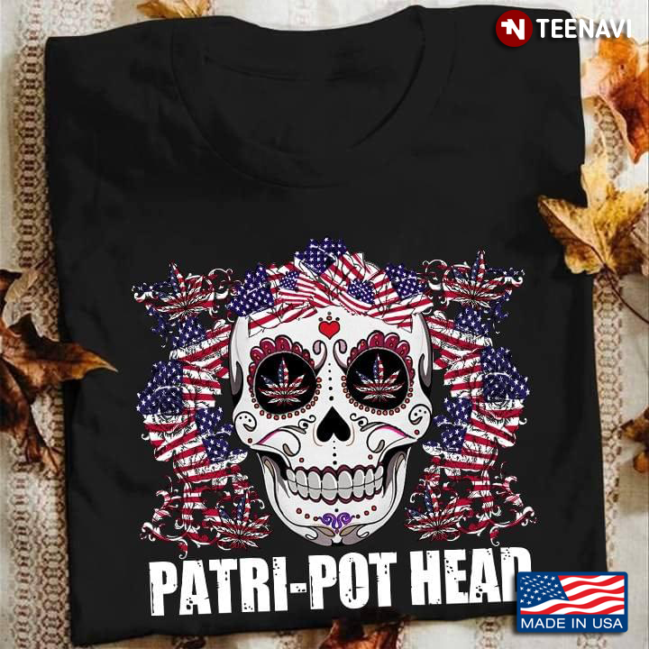 Skull American Flag Patri-Pot Head