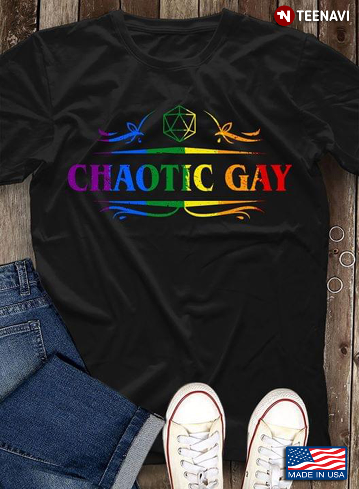 Hexagon Chaotic Gay Funny Dungeons And Dragons DND Lover Kids