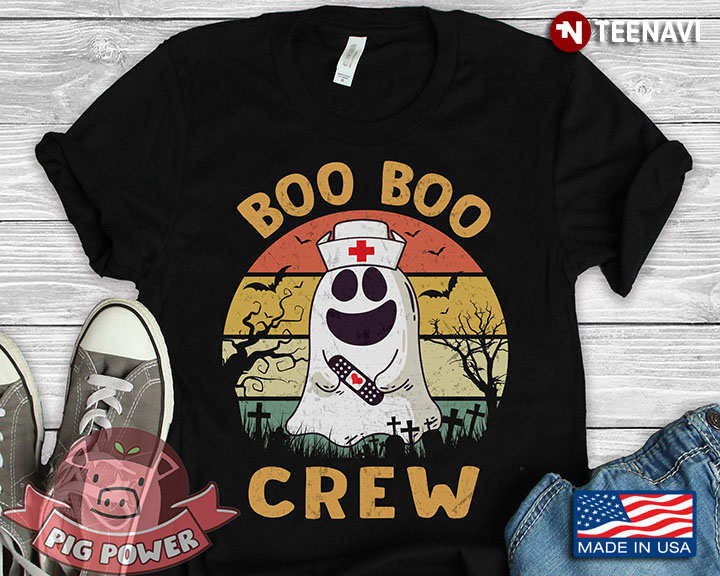 Boo Boo Crew  Nurse Cemetary Vintage Halloween