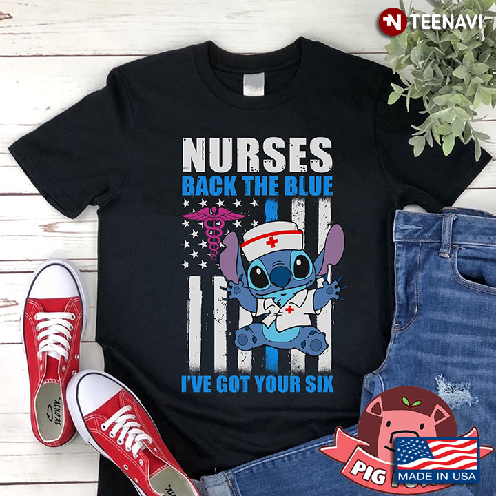 Nurse Back The Blue I've Got Your Six American Flag  Stiitch Nurse