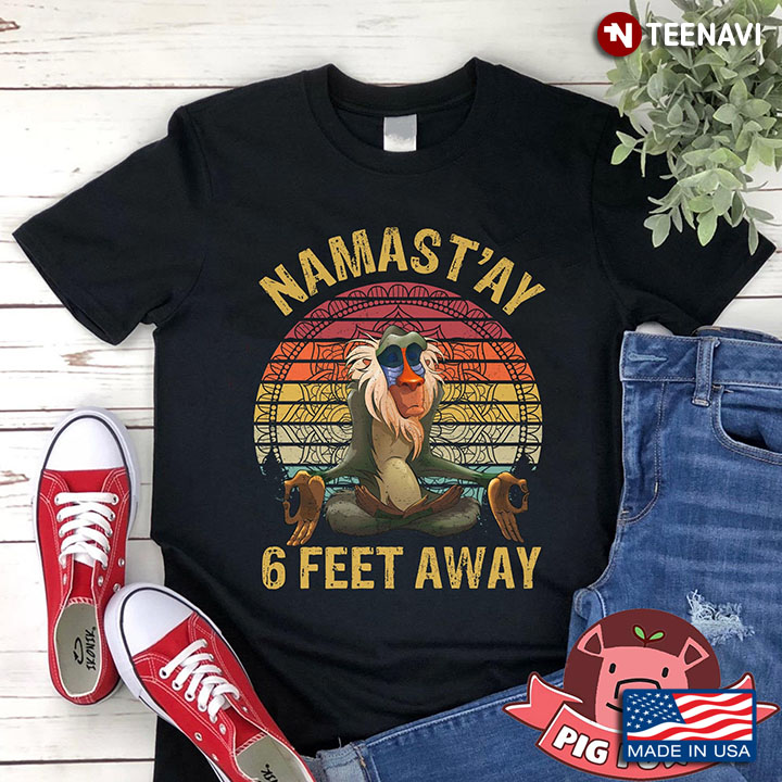 Namaste Monkey Namas’tay 6 Feet Away Coronavius Pandemic