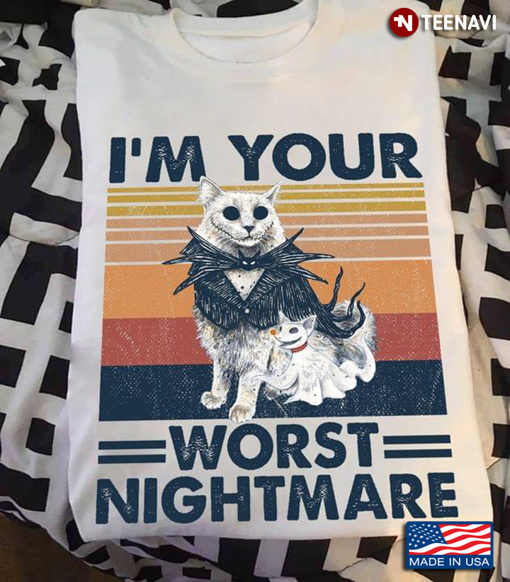 Jack Skellington Cat I'm Your Worst Nightmare T-Shirt