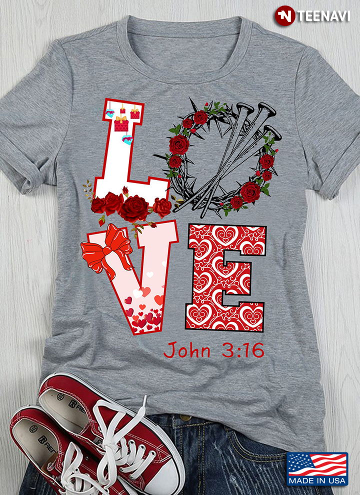 Roses Nails Love John 3:16
