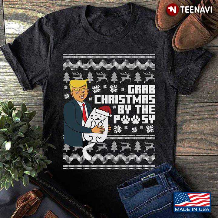 Donald Trump With Cat Grab Christmas By The Pussy