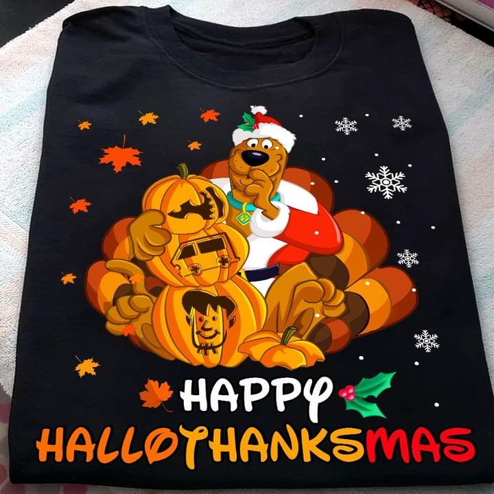 Scooby Dog Happy Hallothanksmas Halloween Thanksgiving Christmas