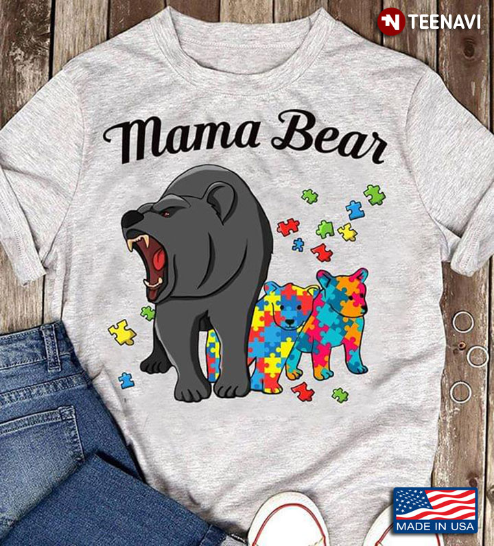Mama Bear Protecting Autism Awareness