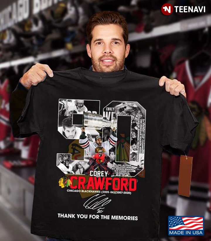 Corey Crawford Chicago Blackhawks Signature Thank You For The Memories