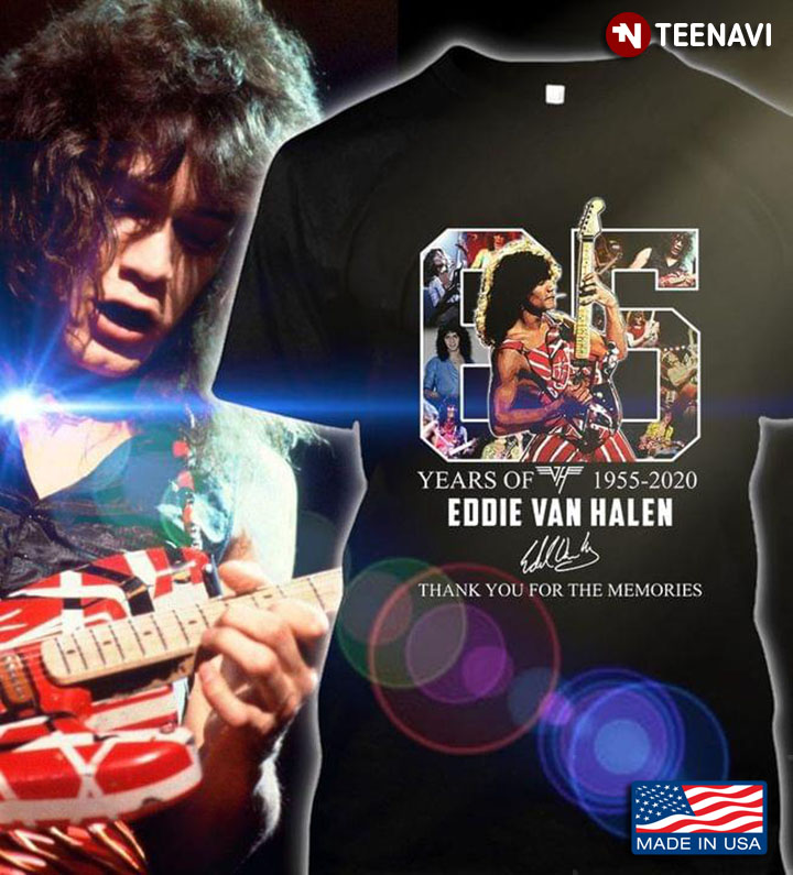65 Years Of Eddie Van Halen 1955-2020 Signature Thank You For The Memories