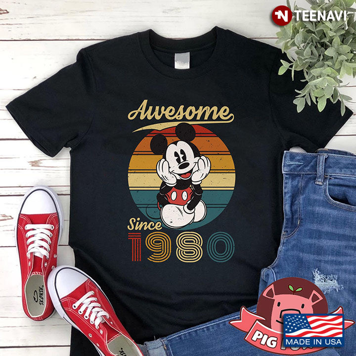 Awesome Since 1980 40th Birthday Mickey Mouse
