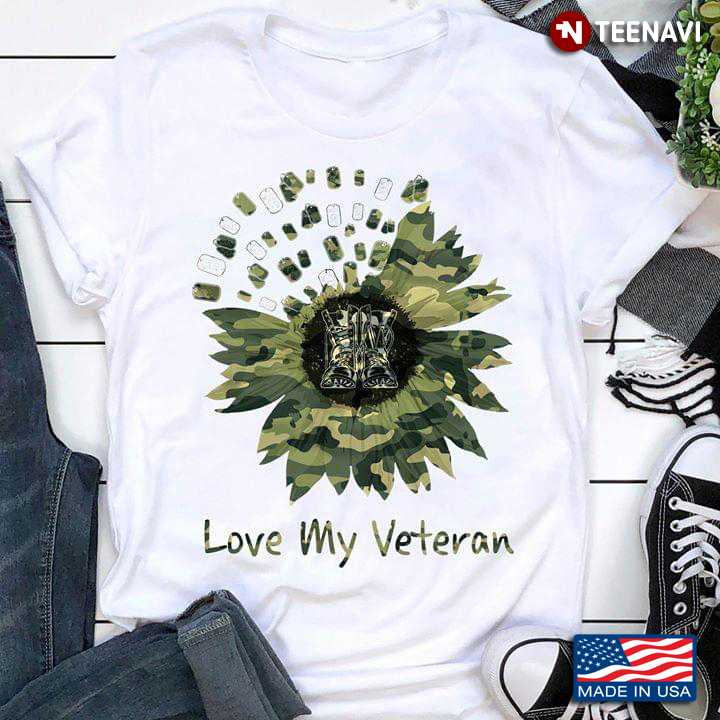 Combat Boots Sunflower Love My Veteran