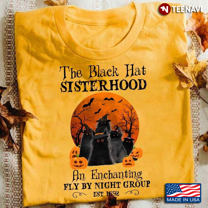 Cats The Black Hat Sisterhood An Enchanting Fly By Night Group Est 1692 Halloween